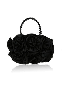 Yasir Satin Rosettes Pearl Handbag