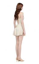 Virdex Satin Embroidered Mini Dress