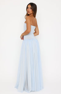 Kelora Mesh Maxi Dress In Baby Blue