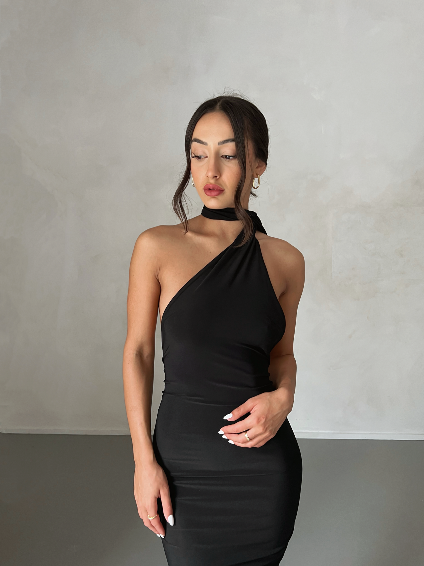 Garze Backless Maxi Dress In Black