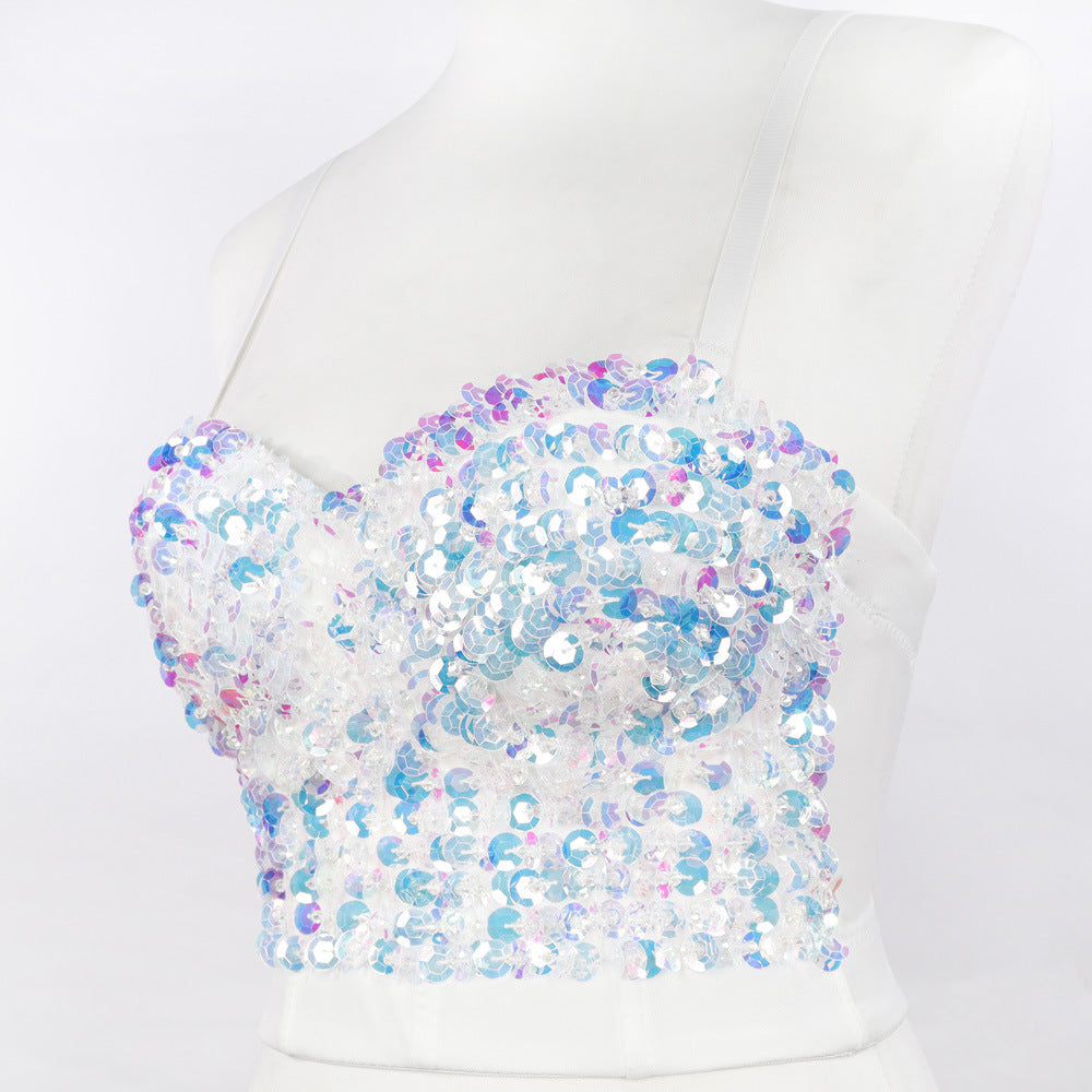 Eliza Sequin Crop Top