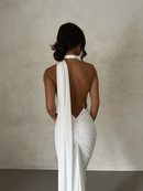 Garze Backless Maxi Dress In White