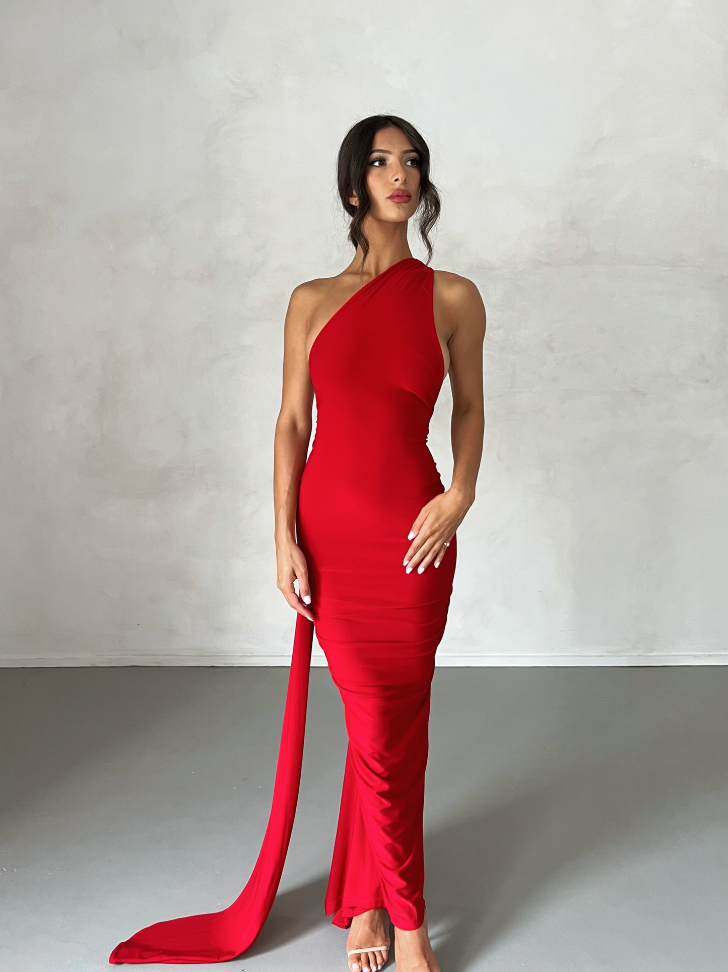 Garze Backless Maxi Dress In Red