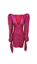Tannen Sequin Mini Dress In Pink