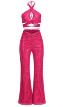 Clemma Sequin Cutout Suit In Pink