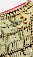 Cow Sequin Bandage Mini Dress In Black