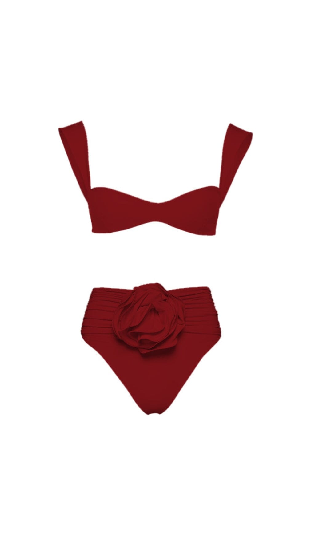 Bryony Rose Embellished Bikini Suit In Burgundy