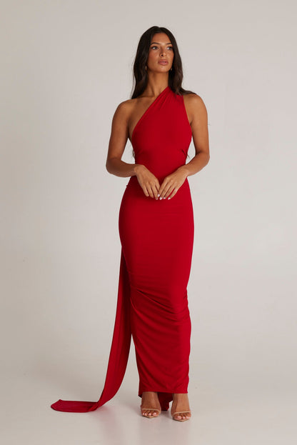 Garze Backless Maxi Dress In Red