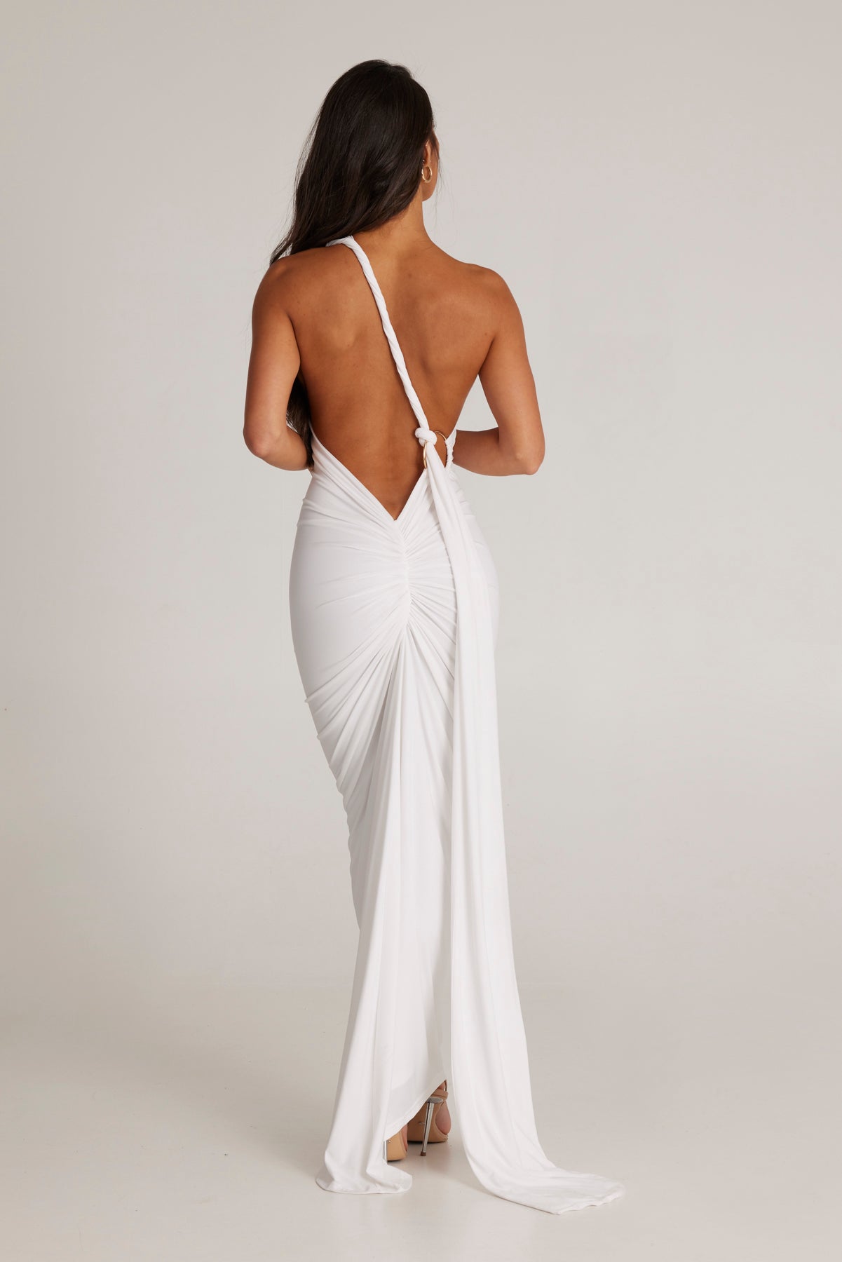 Garze Backless Maxi Dress In White
