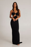 Anita Black Backless Maxi Dress