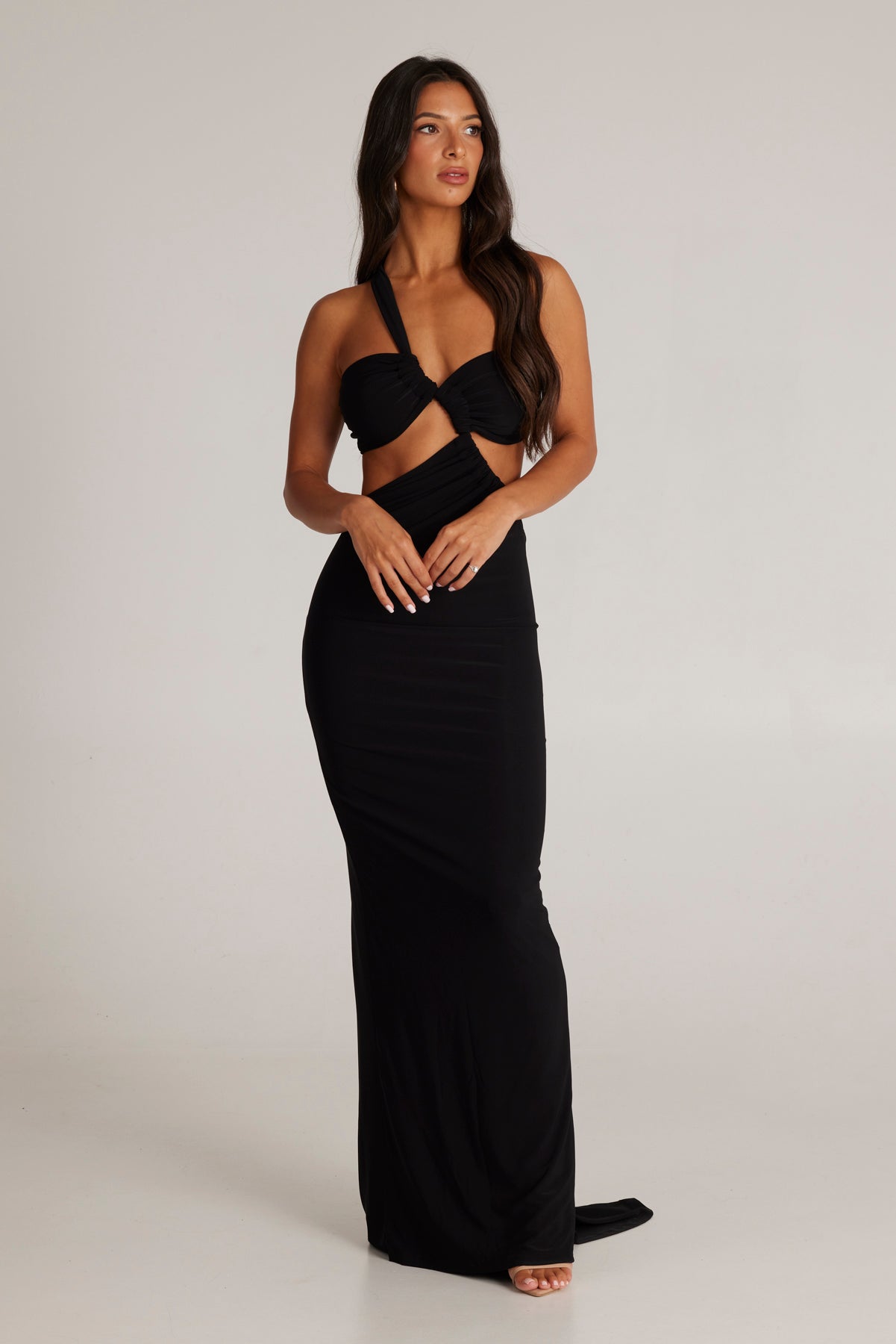 Anita Black Backless Maxi Dress