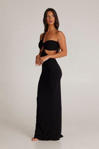 Anita Black Backless Maxi Dress