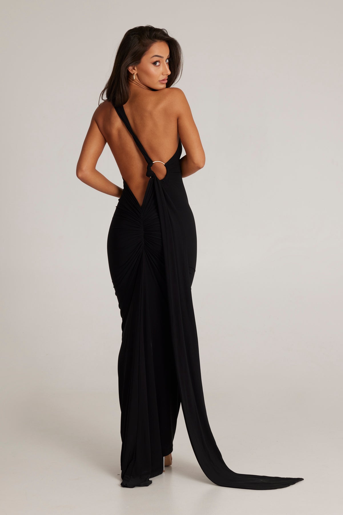 Garze Backless Maxi Dress In Black