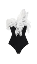 Shenali Ruffle Stitching One Piece Swimsuit