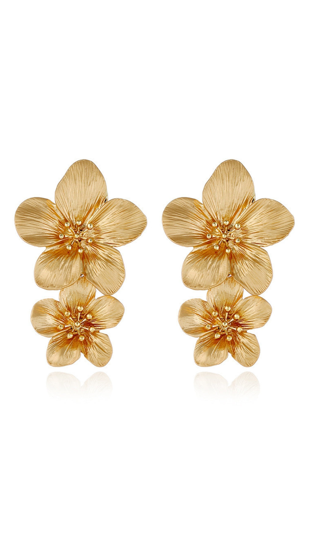 Sandra Double Flower Earrings