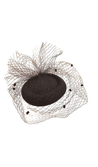 Willa Mesh Net Veil Felt Hat