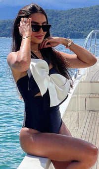 Yendri ruffle Color Block One Piece Swimsuit