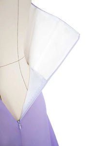 Maryam Flounce Bustier Midi Dress In Lavender