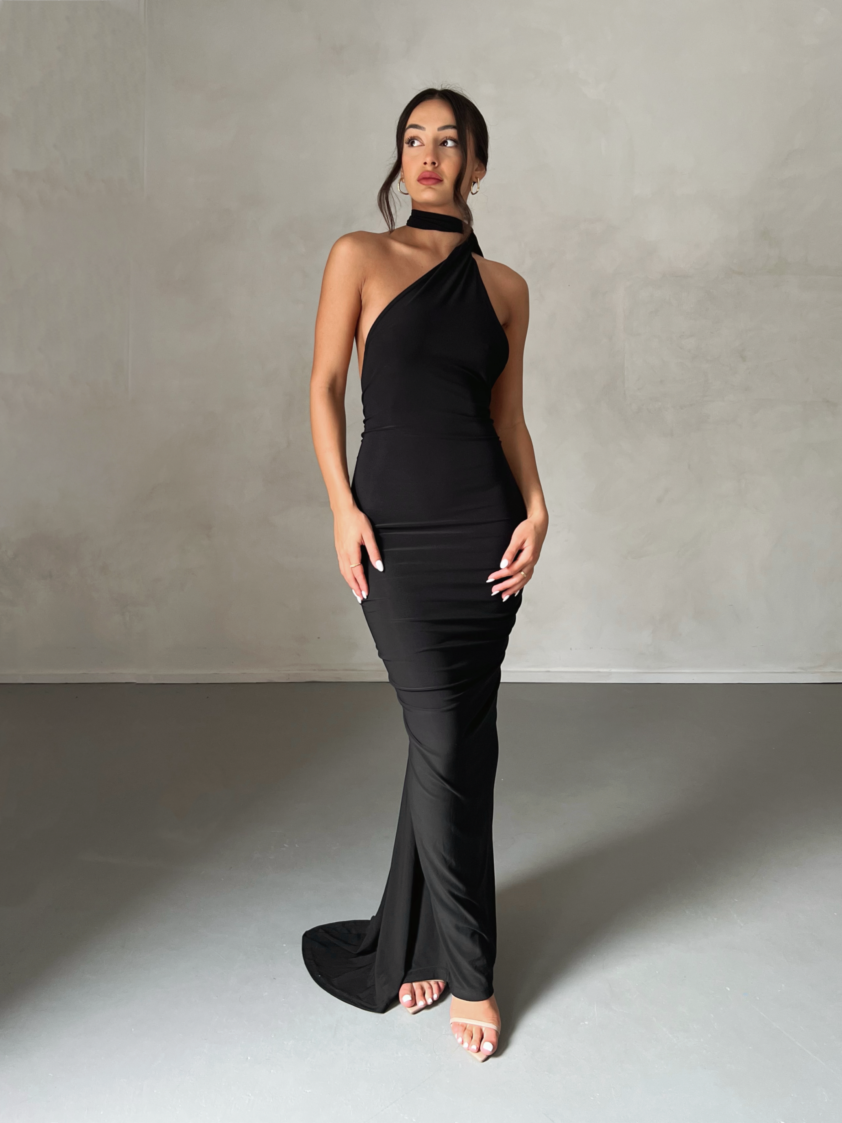 Garze Backless Maxi Dress In Black M Garze Backless Maxi Dress In Black M