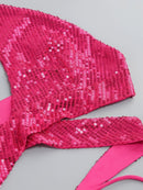 Clemma Sequin Cutout Suit In Pink