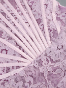 Kellie Strapless Lace Appliques Mini Dress In Light Purple