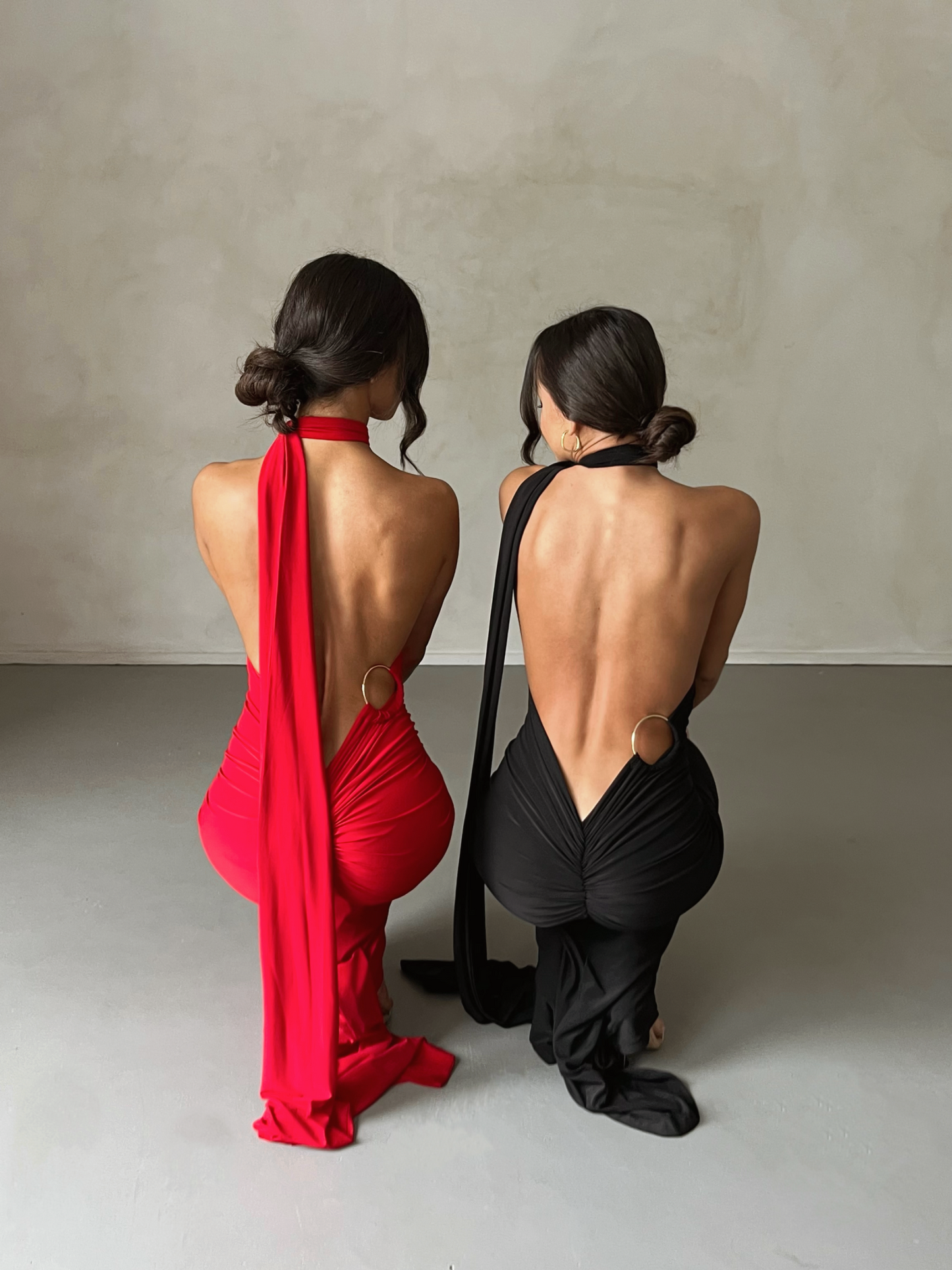 Garze Backless Maxi Dress In Red