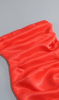 Kidia Strapless Bowknot Mini Dress In Red