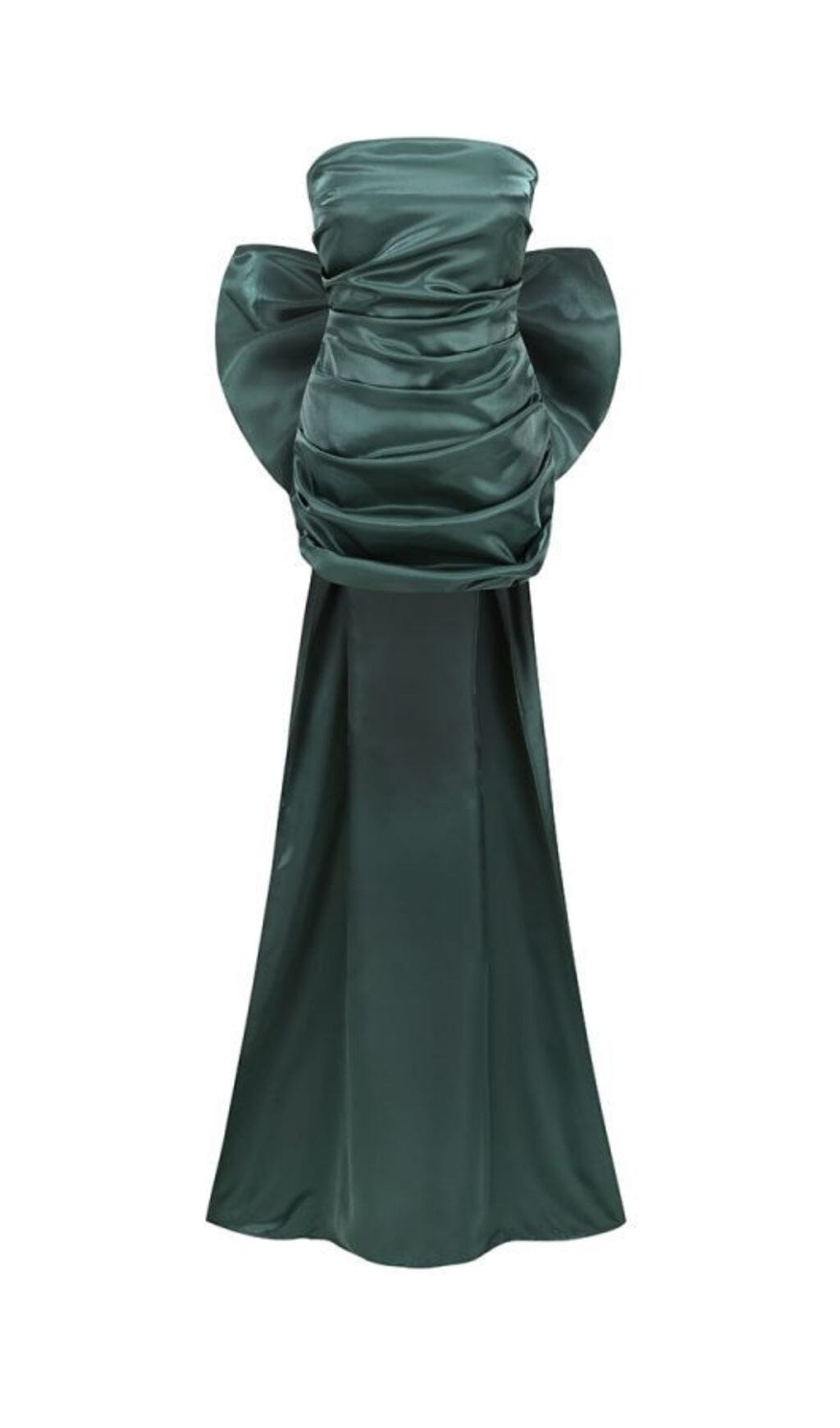 Kidia Strapless Bowknot Mini Dress In Green