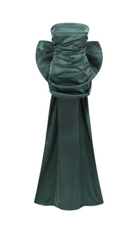 Kidia Strapless Bowknot Mini Dress In Green