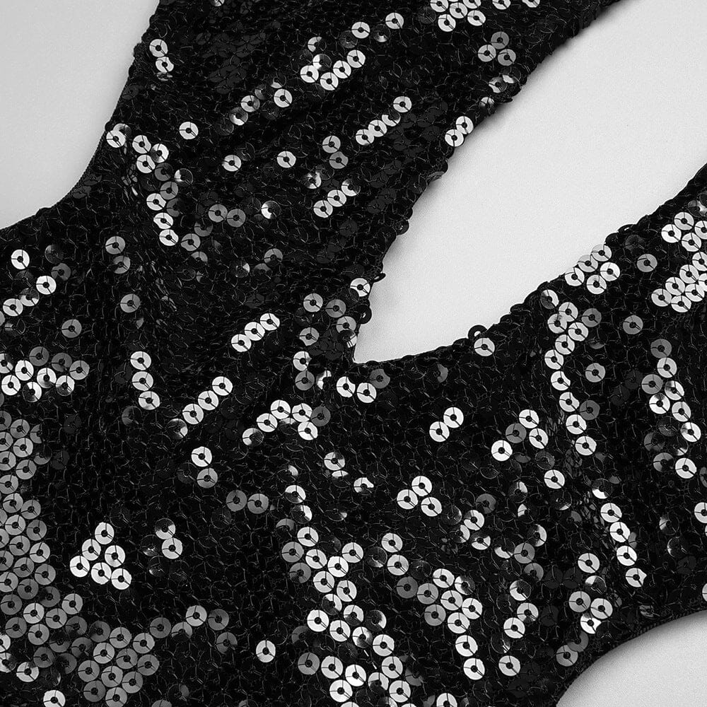 Sephra Front Cutout Backless Maxi Dress In Black