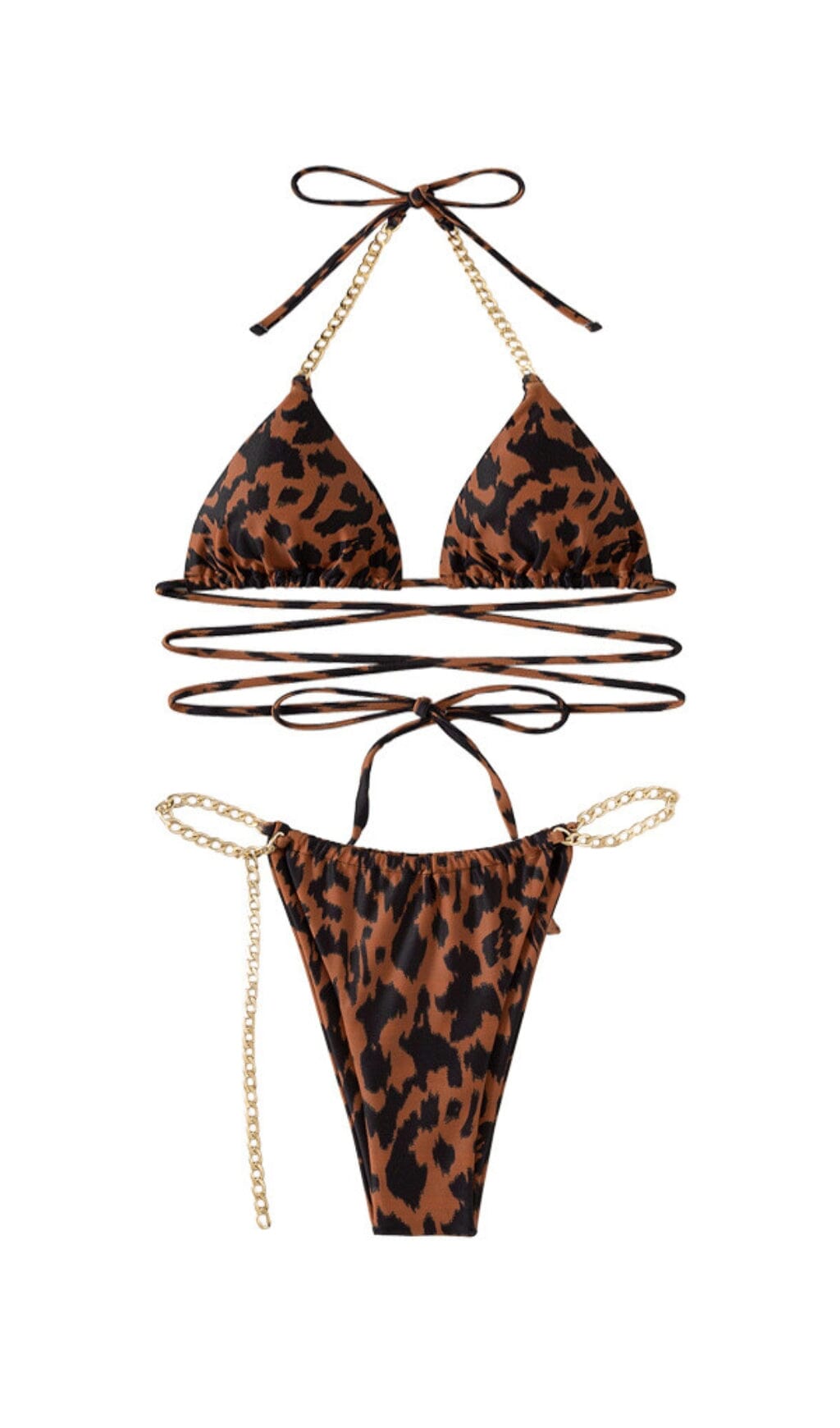 Anki Leopard Print Bikini In Brown