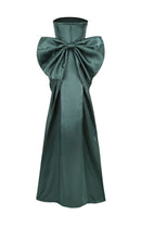 Kidia Strapless Bowknot Mini Dress In Green
