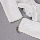 Ensley Embellished Top With High-Low Dress In White