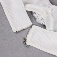 Ensley Embellished Top With High-Low Dress In White