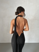 Garze Backless Maxi Dress In Black