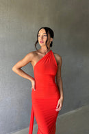 Garze Backless Maxi Dress In Tangerine