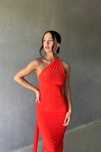 Garze Backless Maxi Dress In Tangerine