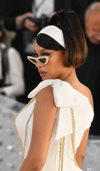 Genevieve Asymmetric Chain Maxi Dress In Snowy