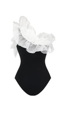 Shenali Ruffle Stitching One Piece Swimsuit