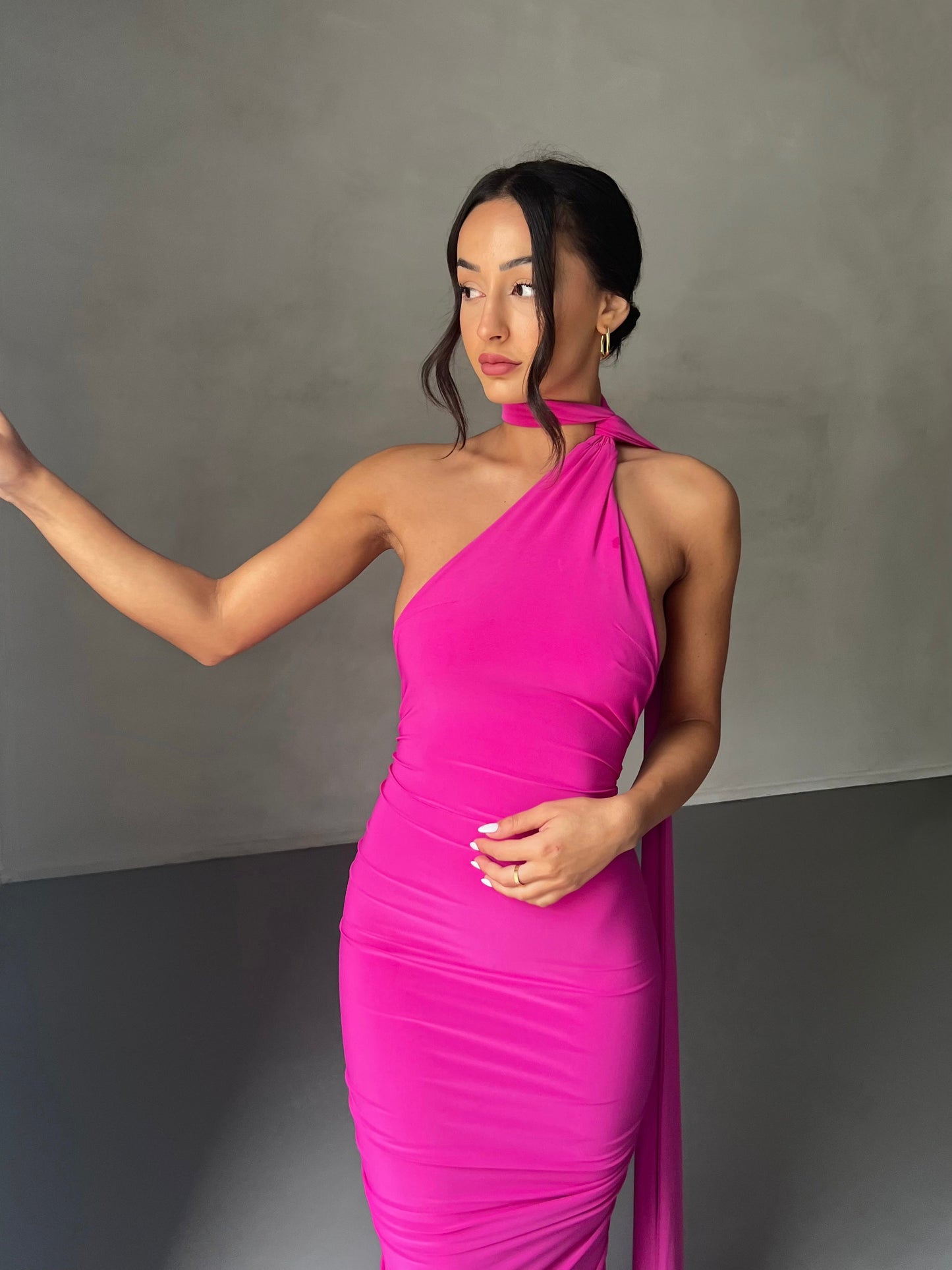 Garze Backless Maxi Dress In Pink