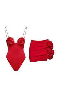 Breenda One Piece Swimsuit And Skirt