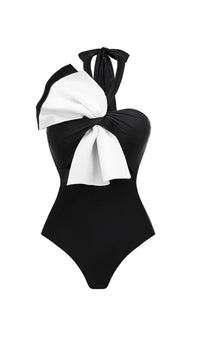 Yendri ruffle Color Block One Piece Swimsuit