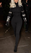 Tracie Crystal Embellished Turtleneck Jumpsuit