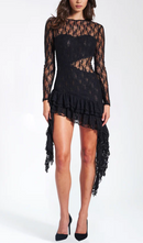 Ollie Backless Ruffle Lace Mini Dress