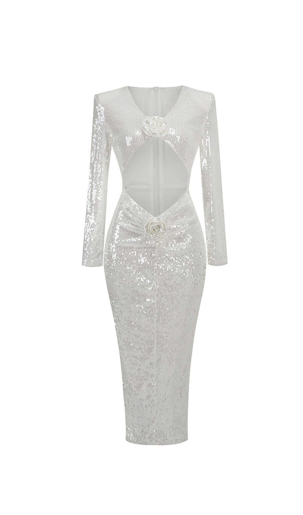 Irene Sequin Cutout Floral Maxi Dress