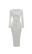 Irene Sequin Cutout Floral Maxi Dress