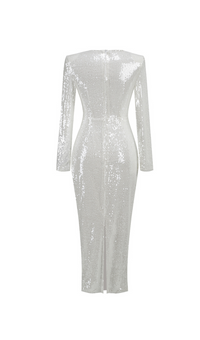 Irene Sequin Cutout Floral Maxi Dress