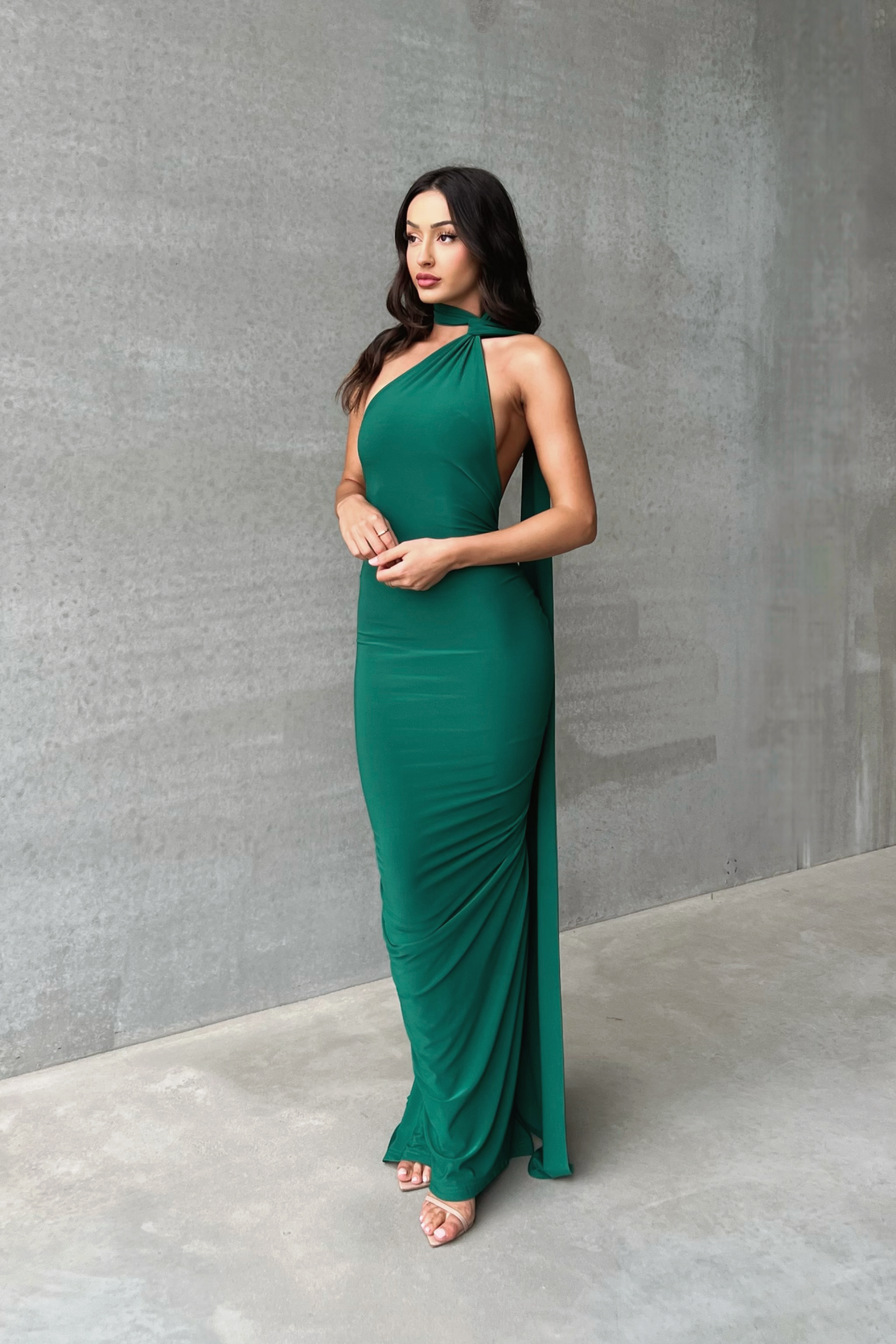 Garze Backless Maxi Dress In Emerald Night Novas Garze Backless Maxi Dress In Emerald Night Novas