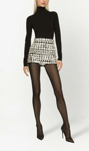 Leila High-Waisted Embellished Short