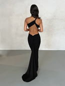 Anita Black Backless Maxi Dress
